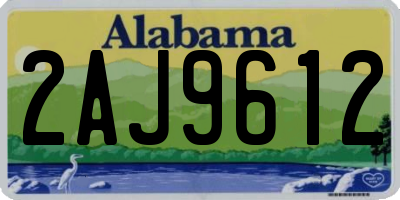 AL license plate 2AJ9612