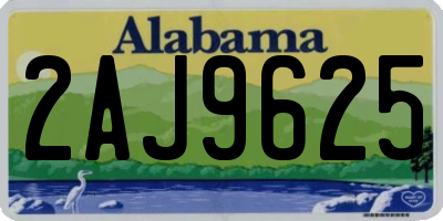 AL license plate 2AJ9625