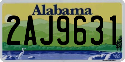 AL license plate 2AJ9631