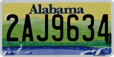 AL license plate 2AJ9634