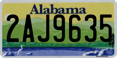 AL license plate 2AJ9635