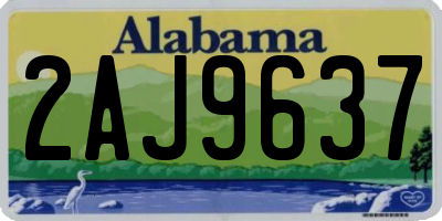 AL license plate 2AJ9637