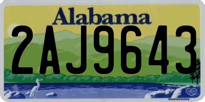 AL license plate 2AJ9643