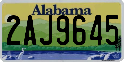 AL license plate 2AJ9645