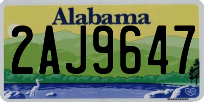 AL license plate 2AJ9647