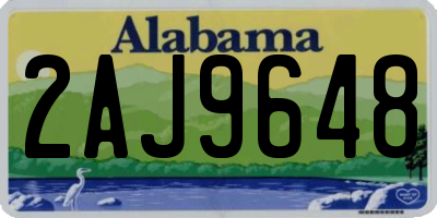 AL license plate 2AJ9648