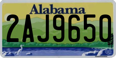 AL license plate 2AJ9650