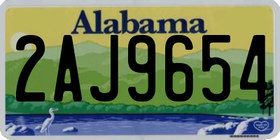AL license plate 2AJ9654