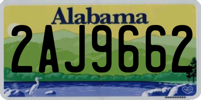 AL license plate 2AJ9662