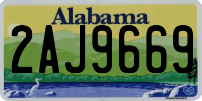 AL license plate 2AJ9669