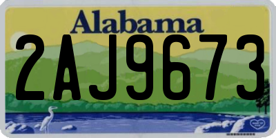 AL license plate 2AJ9673