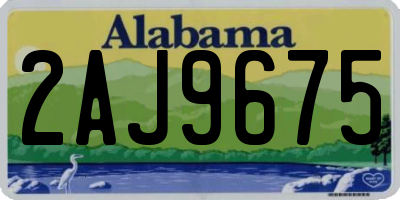 AL license plate 2AJ9675