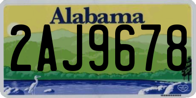 AL license plate 2AJ9678