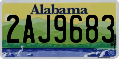 AL license plate 2AJ9683
