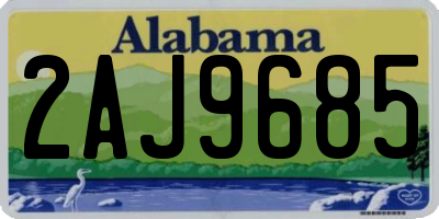 AL license plate 2AJ9685