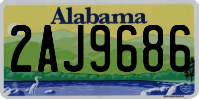 AL license plate 2AJ9686