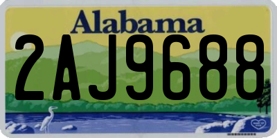AL license plate 2AJ9688