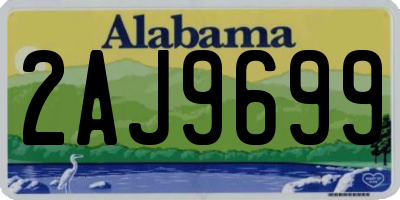 AL license plate 2AJ9699