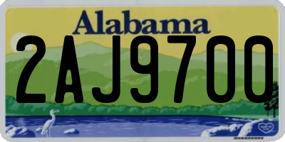 AL license plate 2AJ9700