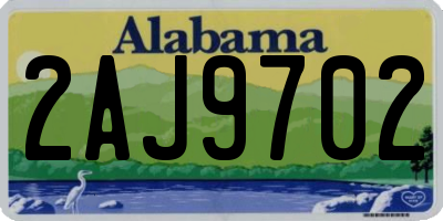 AL license plate 2AJ9702