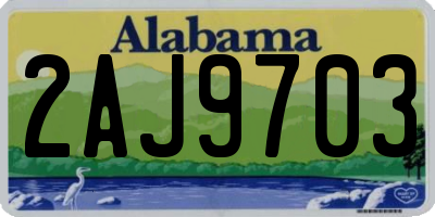 AL license plate 2AJ9703