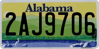 AL license plate 2AJ9706