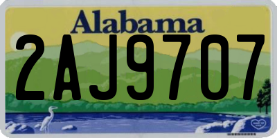 AL license plate 2AJ9707
