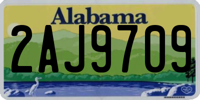 AL license plate 2AJ9709