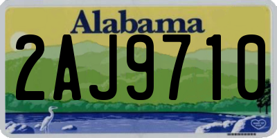AL license plate 2AJ9710