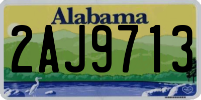 AL license plate 2AJ9713
