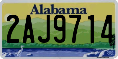 AL license plate 2AJ9714