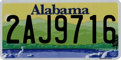 AL license plate 2AJ9716