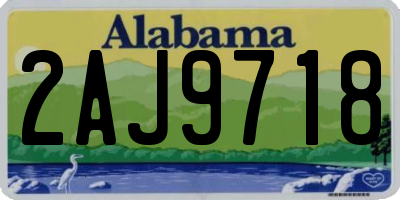 AL license plate 2AJ9718