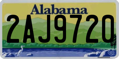 AL license plate 2AJ9720