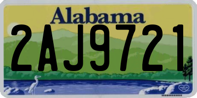AL license plate 2AJ9721