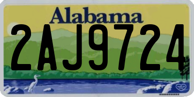 AL license plate 2AJ9724