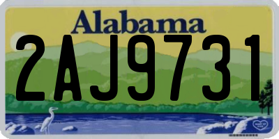 AL license plate 2AJ9731