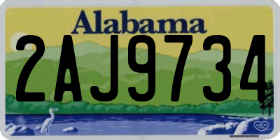 AL license plate 2AJ9734