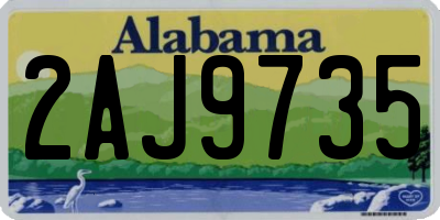 AL license plate 2AJ9735