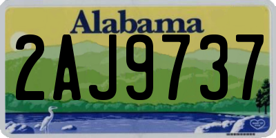 AL license plate 2AJ9737