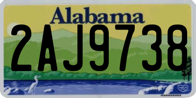 AL license plate 2AJ9738