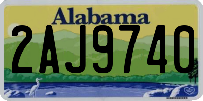 AL license plate 2AJ9740