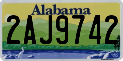 AL license plate 2AJ9742
