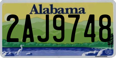AL license plate 2AJ9748