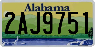 AL license plate 2AJ9751