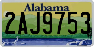 AL license plate 2AJ9753