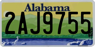 AL license plate 2AJ9755