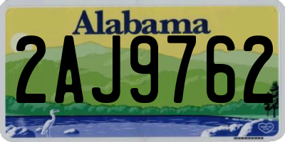 AL license plate 2AJ9762
