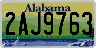 AL license plate 2AJ9763