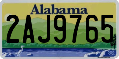 AL license plate 2AJ9765